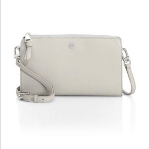 Robinson pebbled leather crossbody wallet.